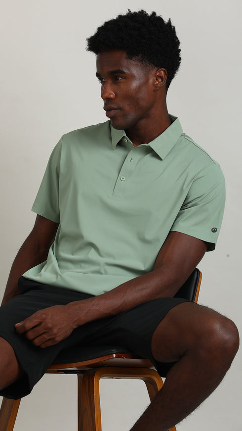 Airdry Polo - Sage green