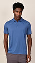 Waffle Polo- Slate Blue