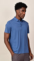 Waffle Polo- Slate Blue