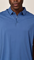Waffle Polo- Slate Blue