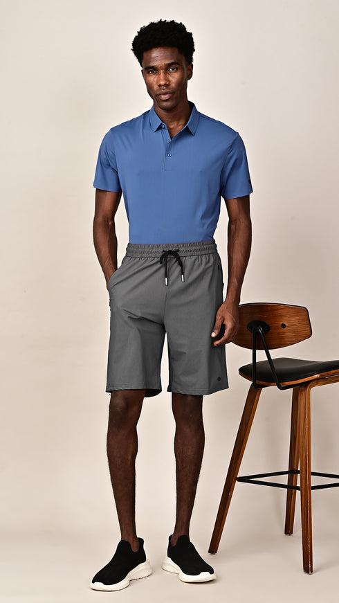 Silk Shorts- Slate Grey