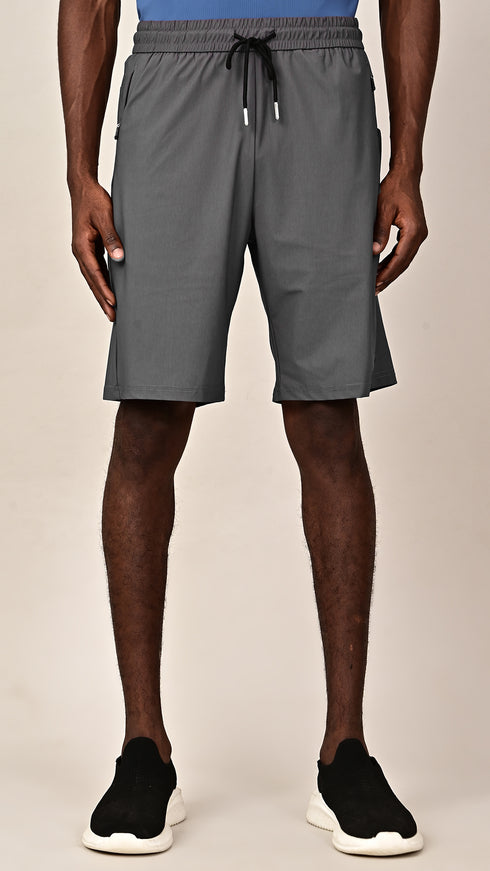 Silk Shorts- Slate Grey