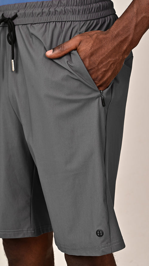 Silk Shorts- Slate Grey