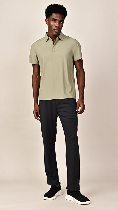Self Chex Polo - Sage Green
