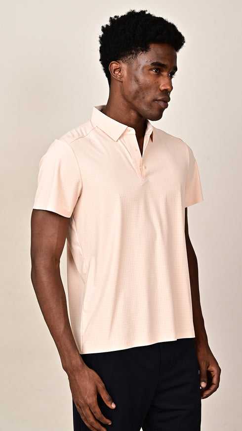 Self Chex Polo - Soft Ecru