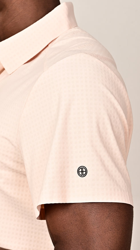 Self Chex Polo - Soft Ecru