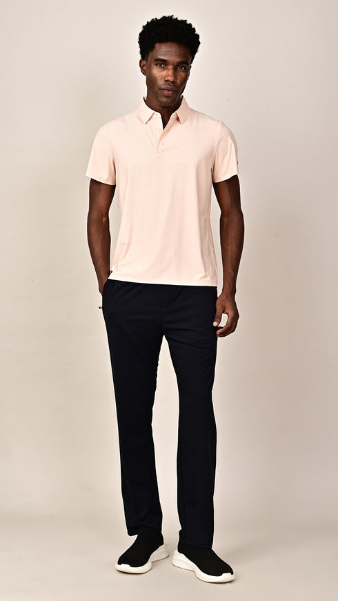 Self Chex Polo - Soft Ecru