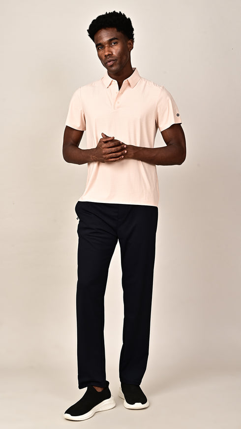 Self Chex Polo - Soft Ecru