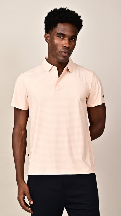 Self Chex Polo - Soft Ecru