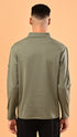Long Sleeve Polo - Moss Green