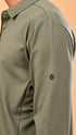 Long Sleeve Polo - Moss Green