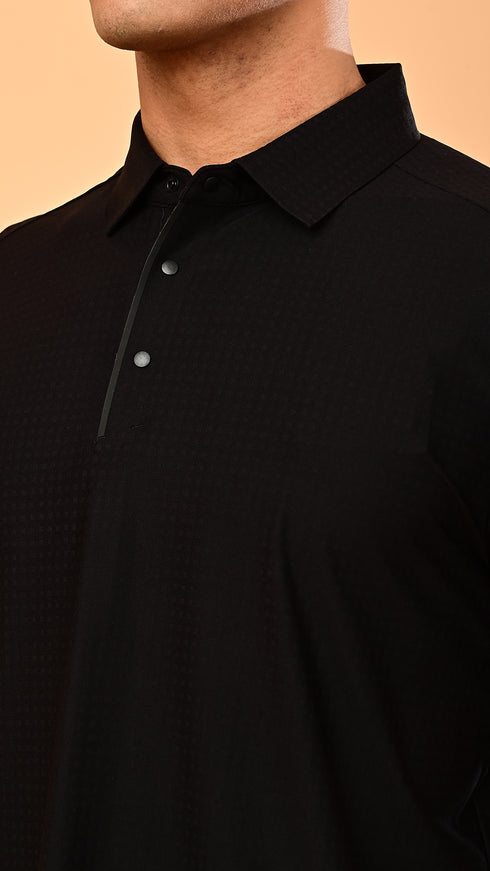 Self Chex Polo - Black