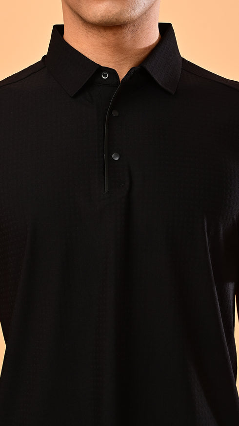 Self Chex Polo - Black