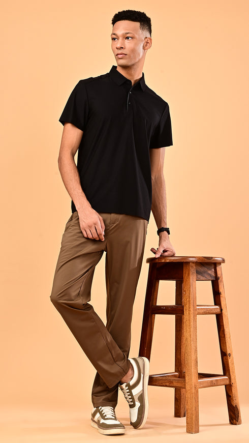 Self Chex Polo - Black