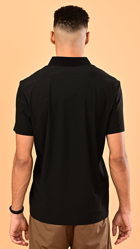 Waffle Polo- Black