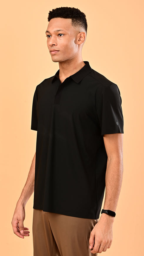 Waffle Polo- Black
