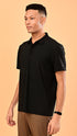 Waffle Polo- Black
