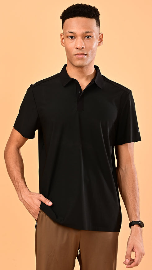 Waffle Polo- Black