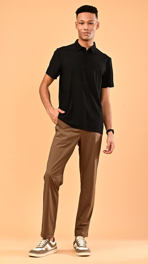 Waffle Polo- Black