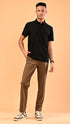 Waffle Polo- Black