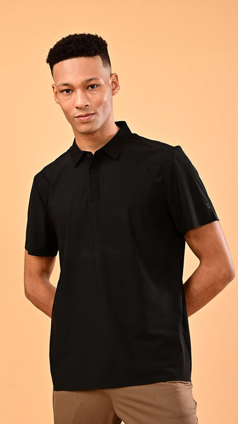 Waffle Polo- Black
