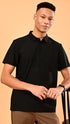 Waffle Polo- Black
