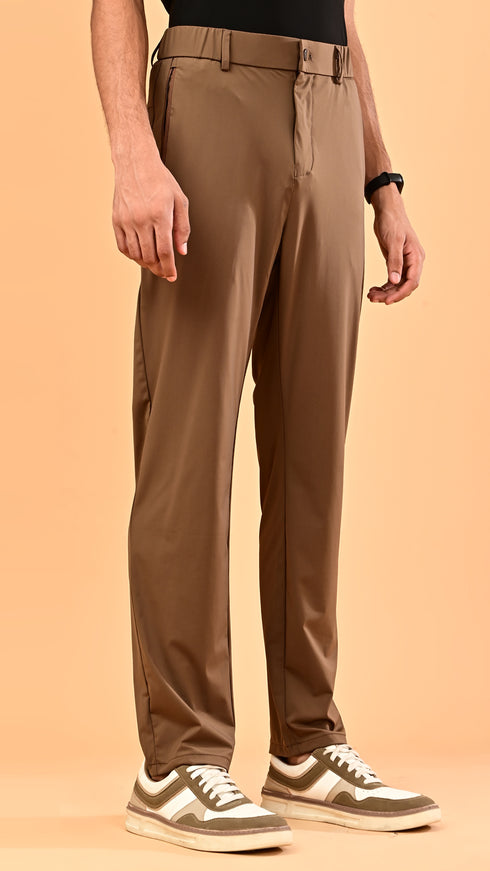 Silk Flap Pants- Brown