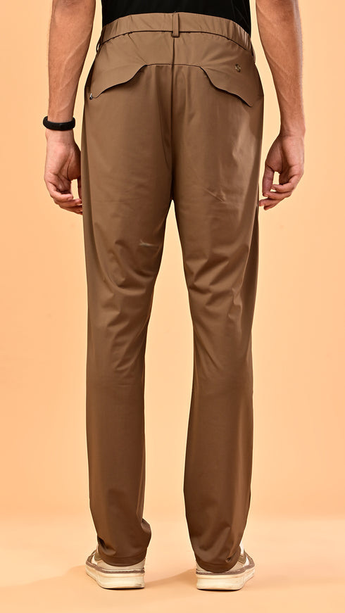Silk Flap Pants- Brown
