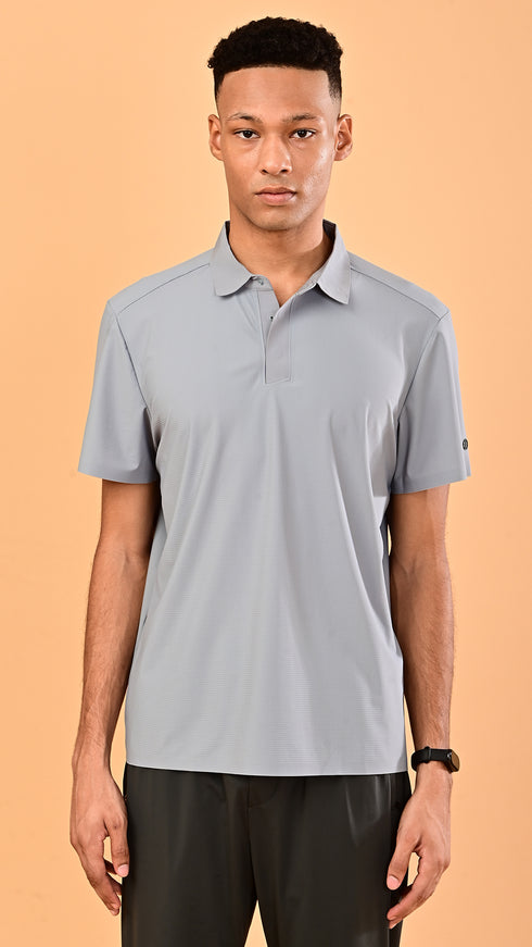 Self Chex Polo - Cloud Grey