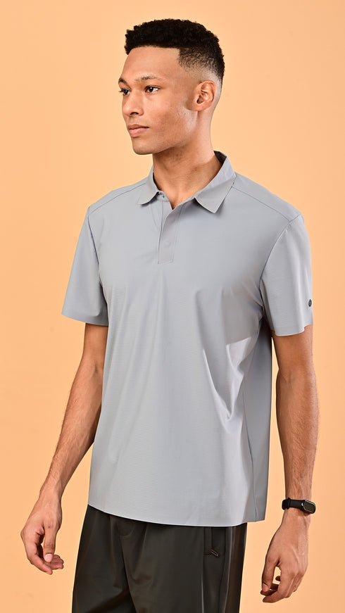 Self Chex Polo - Cloud Grey