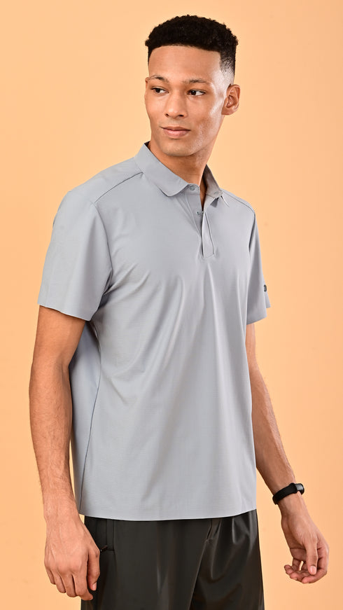 Self Chex Polo - Cloud Grey