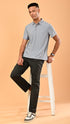 Self Chex Polo - Cloud Grey
