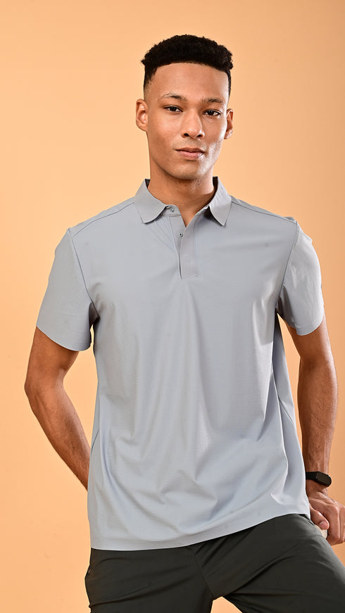 Self Chex Polo - Cloud Grey