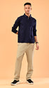 Long Sleeve Polo - Eclipse Blue