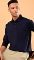 Long Sleeve Polo - Eclipse Blue