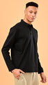 Long Sleeve Polo - Black