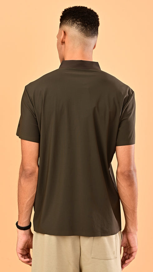 Waffle Polo- Earthy Green