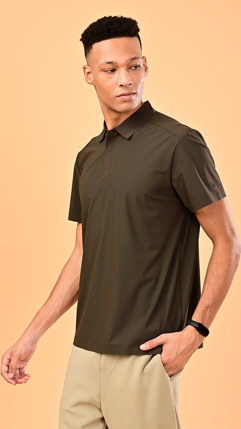 Waffle Polo- Earthy Green