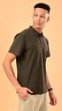 Waffle Polo- Earthy Green