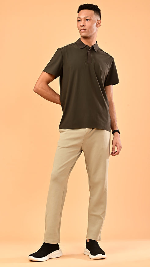 Waffle Polo- Earthy Green