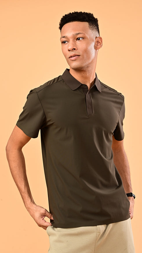 Waffle Polo- Earthy Green