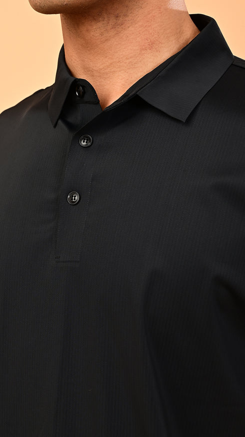 Airdry Polo- Black