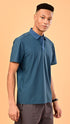 Waffle Polo- Viking Blue