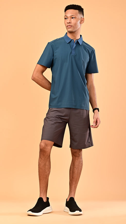 Waffle Polo- Viking Blue