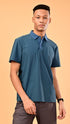 Waffle Polo- Viking Blue