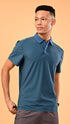 Waffle Polo- Viking Blue