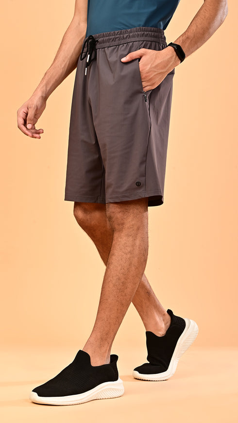 Silk Shorts- Brown