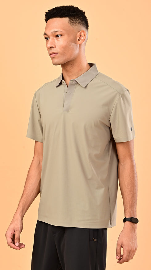 Waffle Polo- Sand Beige