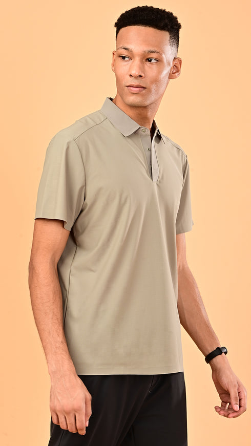 Waffle Polo- Sand Beige