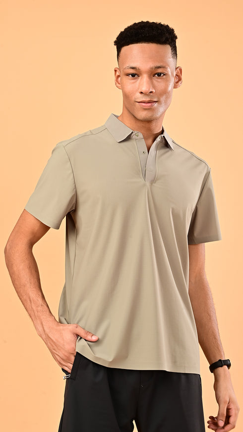 Waffle Polo- Sand Beige